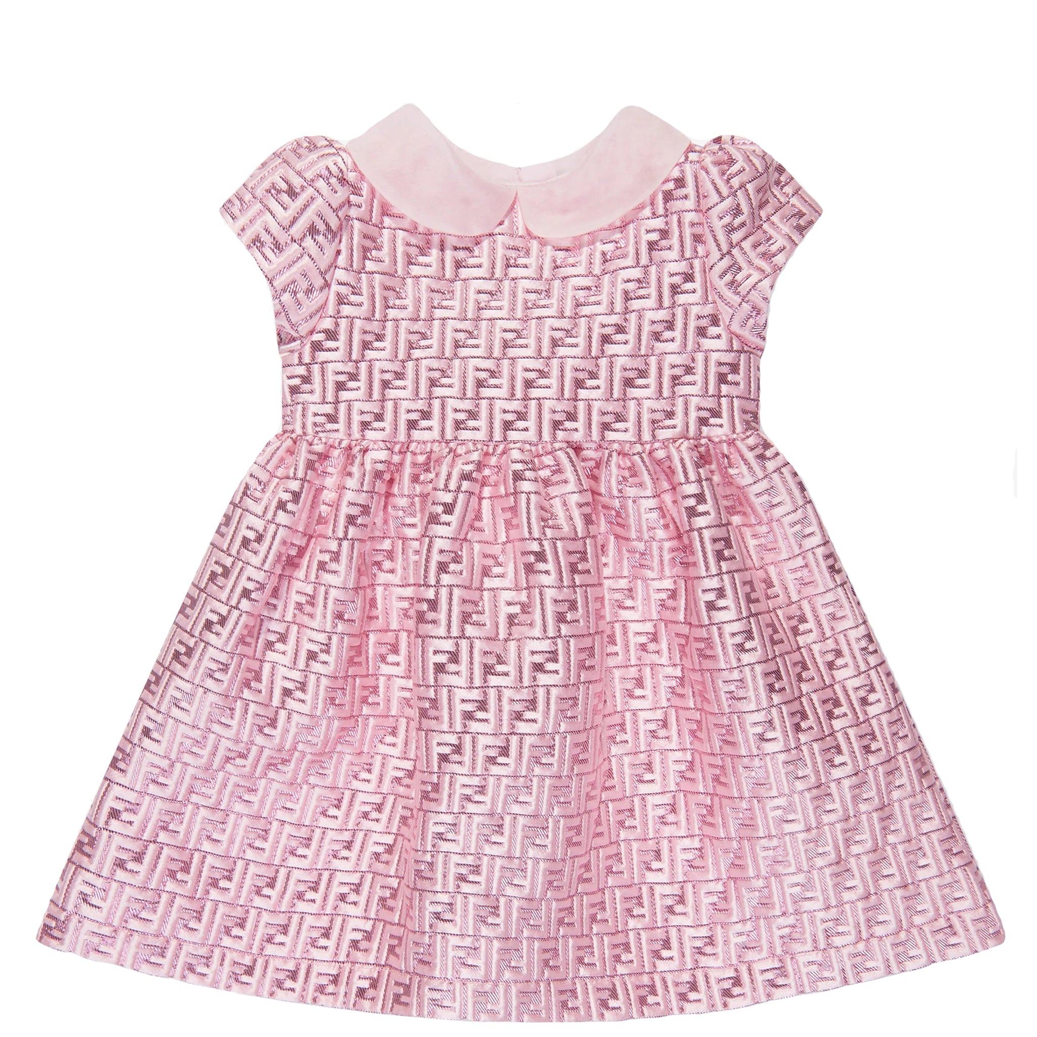 Fendi Baby Girls FF All Over Dress Pink