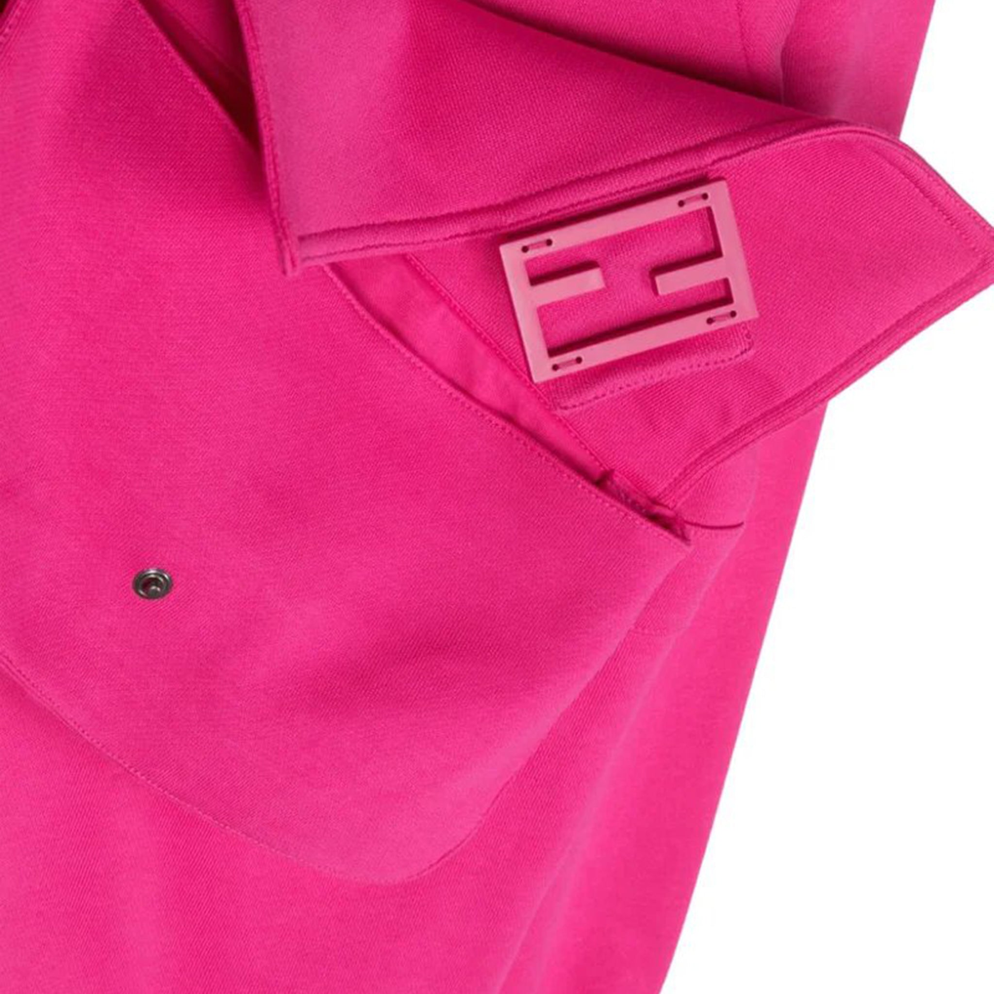 Fendi Girls Attached Bag Hoodie Pink