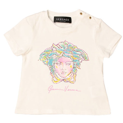 Versace Baby Girls Sparkly T-shirt White – Maison Threads