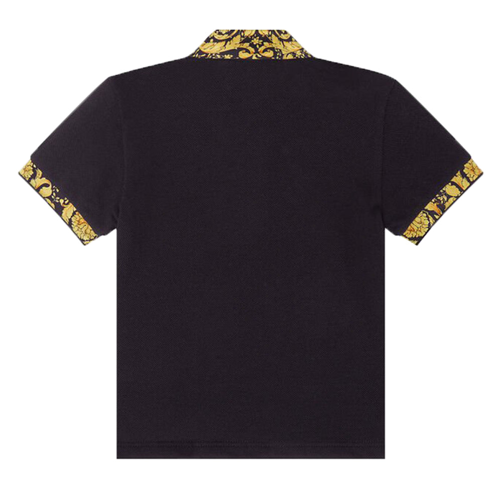 Versace Baby Boys Barocco Polo Shirt Black – Maison Threads