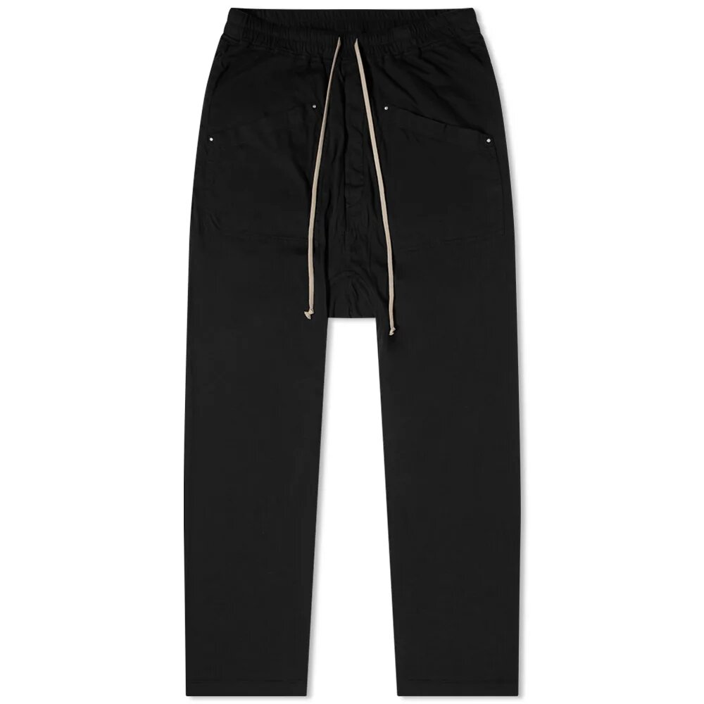 Rick Owens' Men's DRKSHDW Cargo Drawstring Long Pants Black