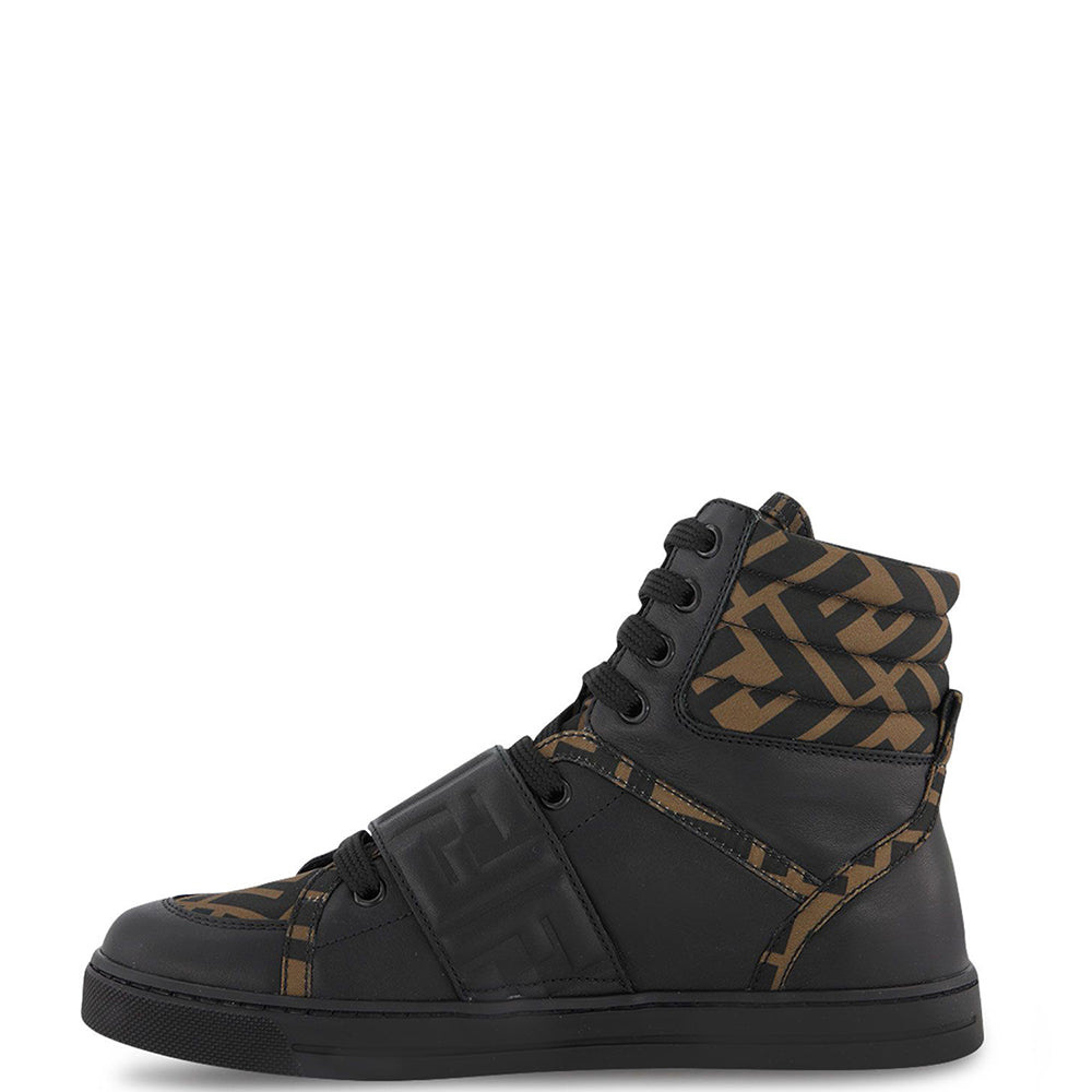 Mens black fendi on sale trainers