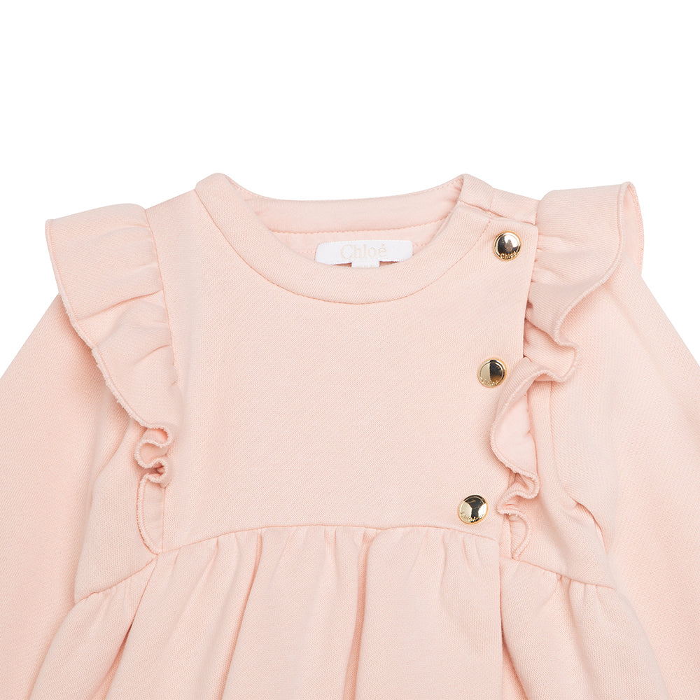 Chloe Baby Girls Frill Dress Pink