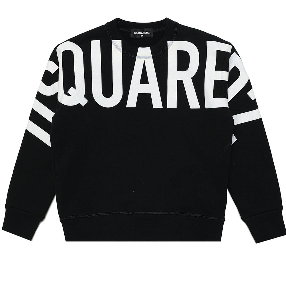 Logo Print Cotton Sweatshirt in Black - Men