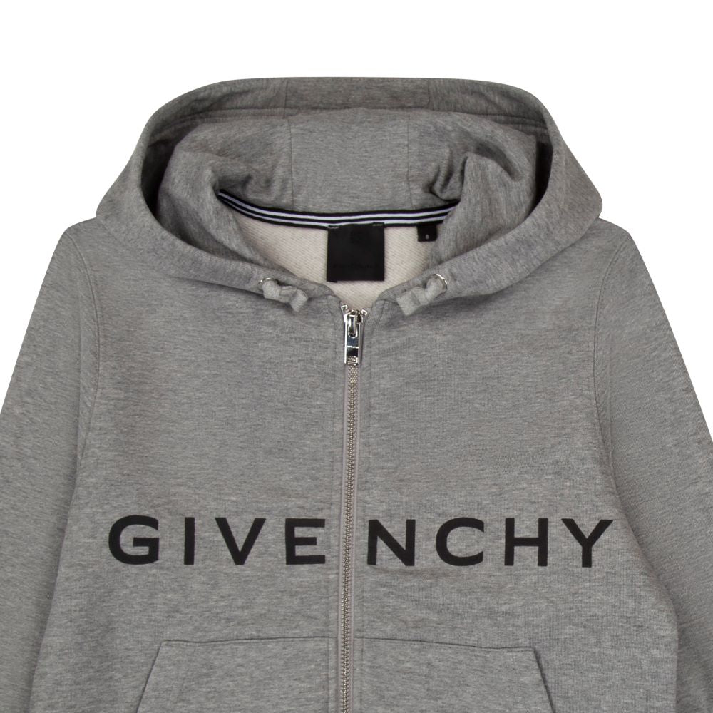 Givenchy Boys 4G Logo Zip Hoodie Grey Maison Threads