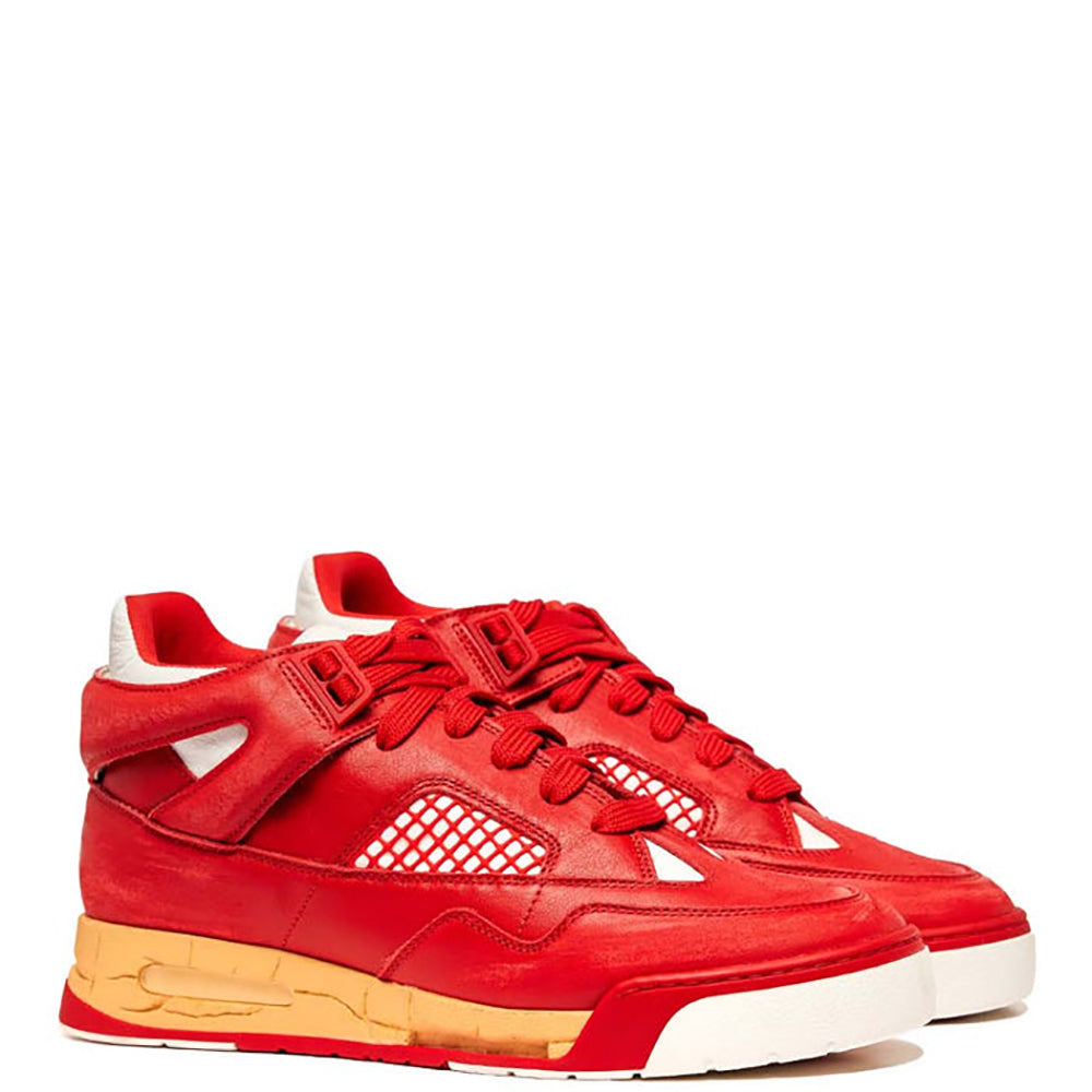 Maison Margiela Mens Deadstock Red Leather Sneakers – Maison Threads