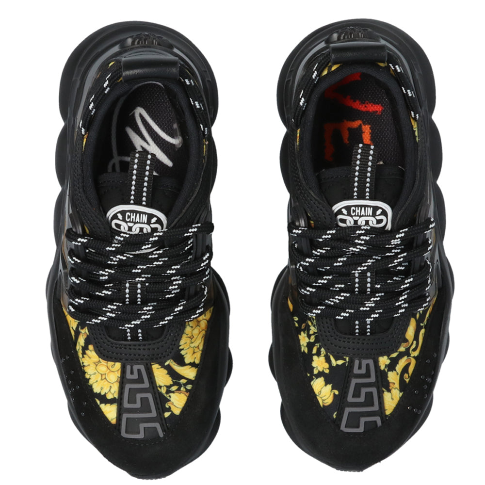Versace Chain Reaction Black Sneakers Size UK8 Unworn