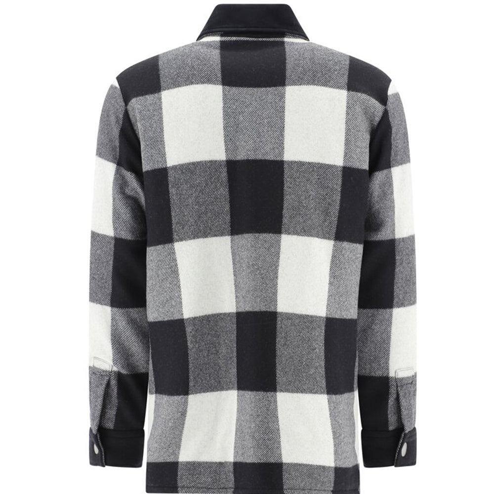 Buy A.P.C Black Ian Check Wool Jacket | Maison Threads