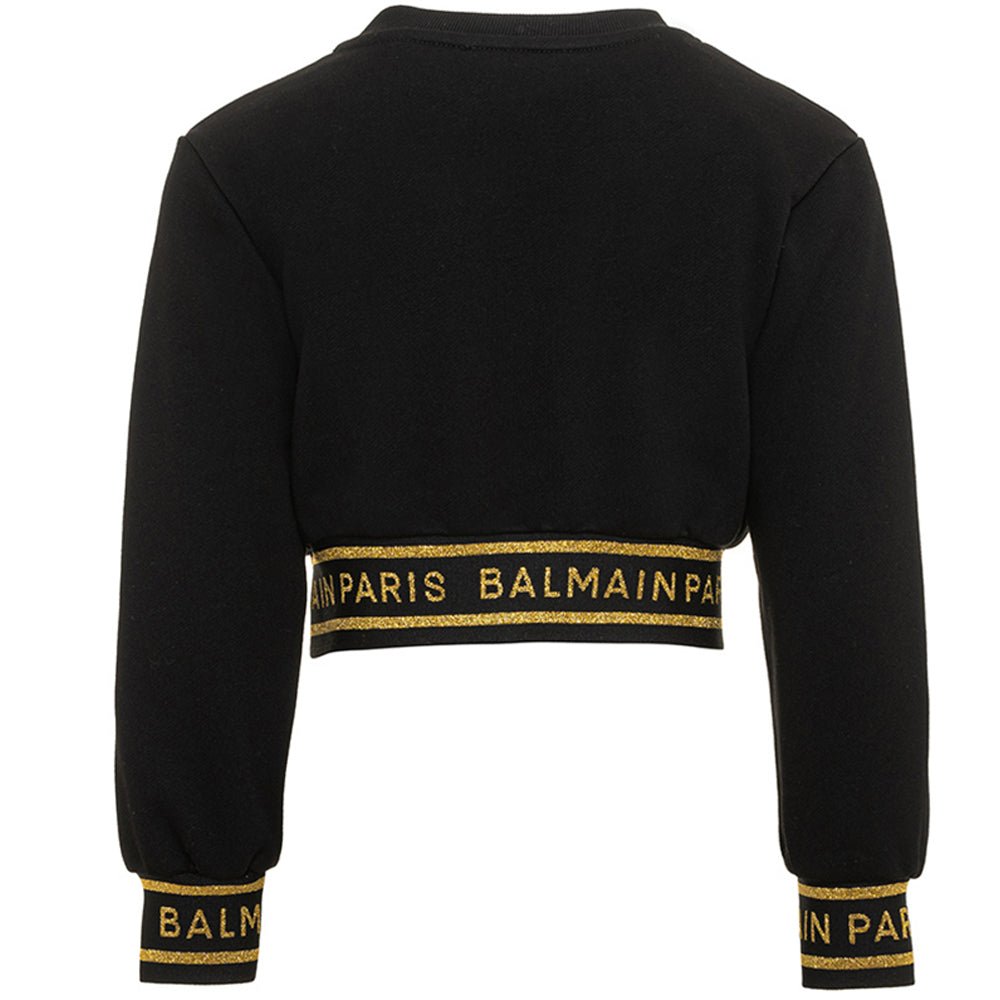 Balmain black and gold on sale sweatshirt