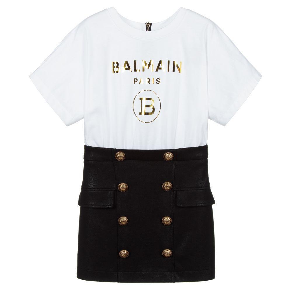 Balmain hot sale white dress