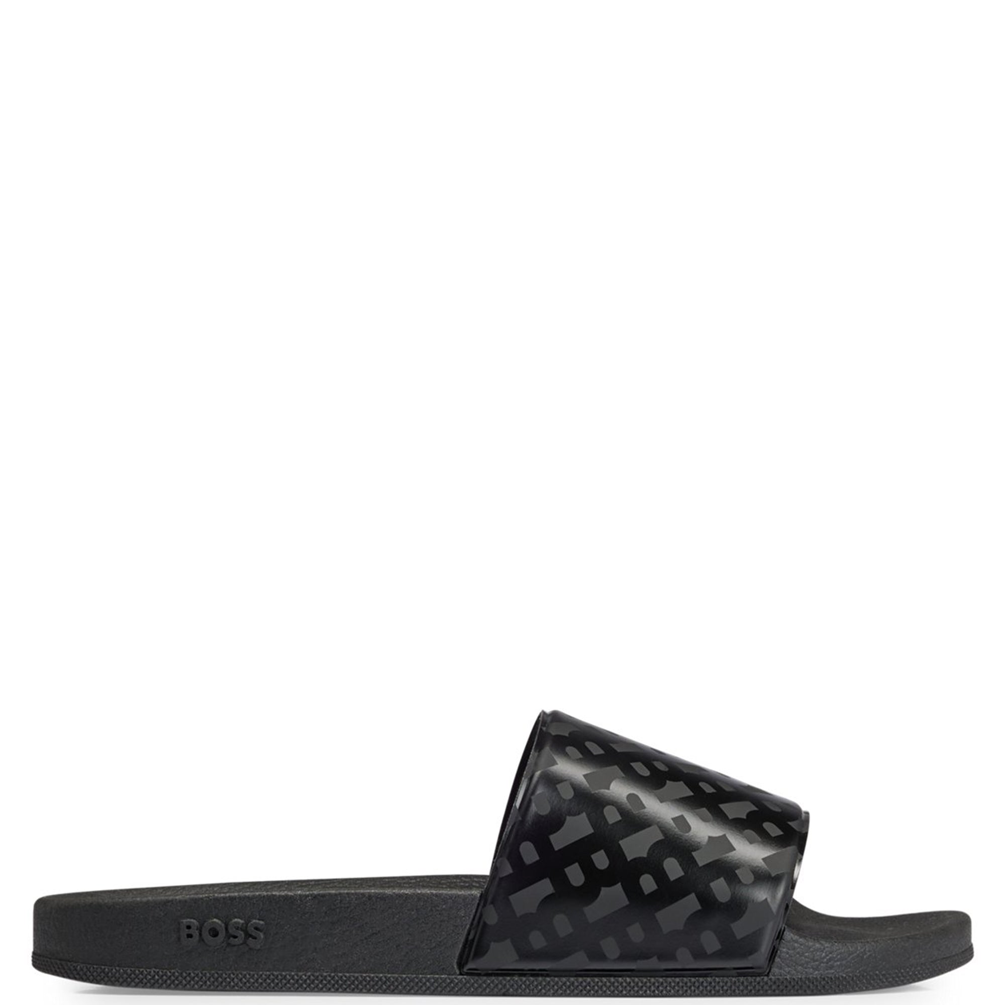 Boss All Over Print Sliders Black