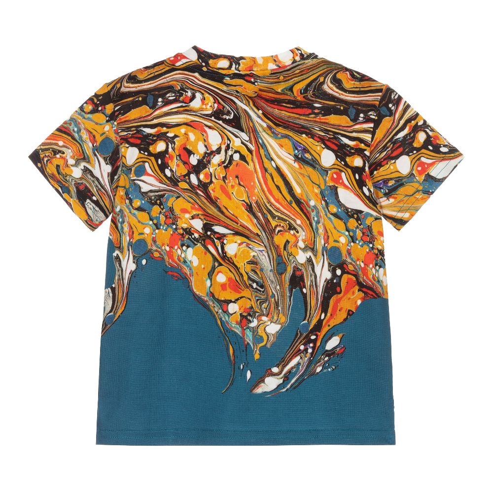 Dolce & Gabbana Baby Boys Marble Print T-Shirt Blue – Maison Threads