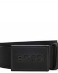 Hugo Boss Mens Boss Icon Logo Belt Black