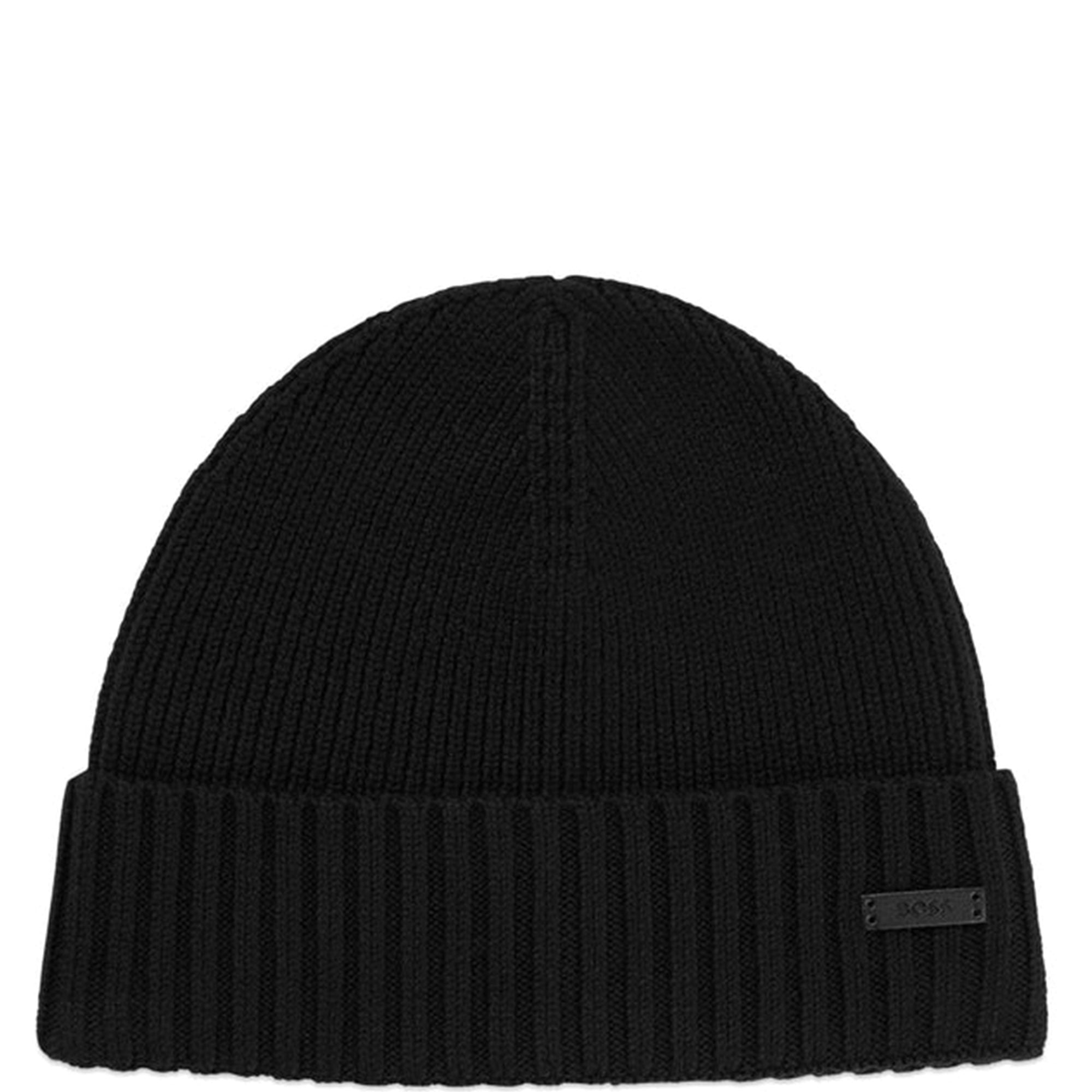 Hugo Boss Mens Logo Beanie Black