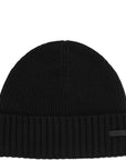 Hugo Boss Mens Logo Beanie Black