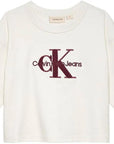 Calvin Klein Teddy Monogram T shirt White