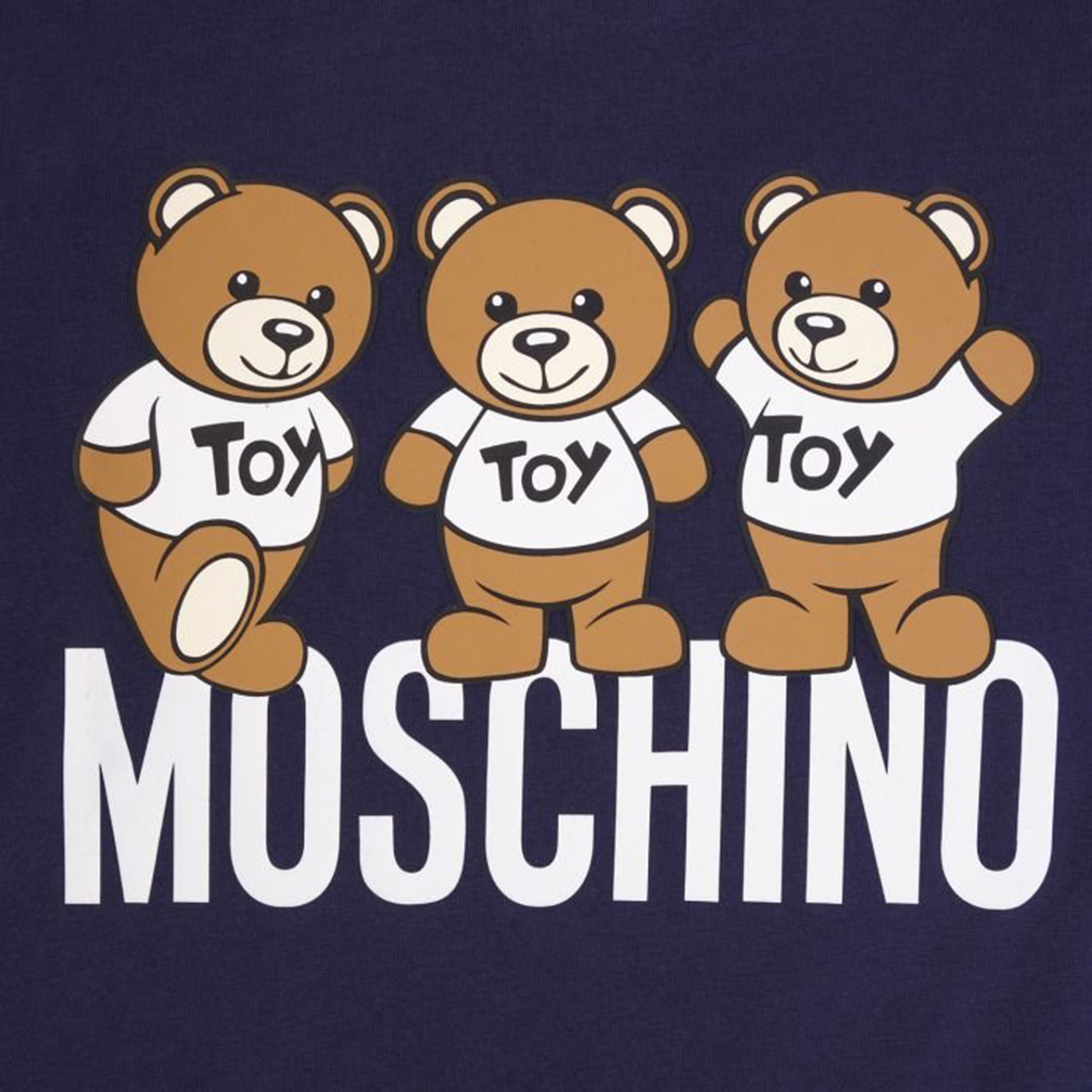 Moschino Boys Teddy Logo T-shirt in Navy