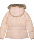 Calvin Klein Belted Fur Jacket Pink