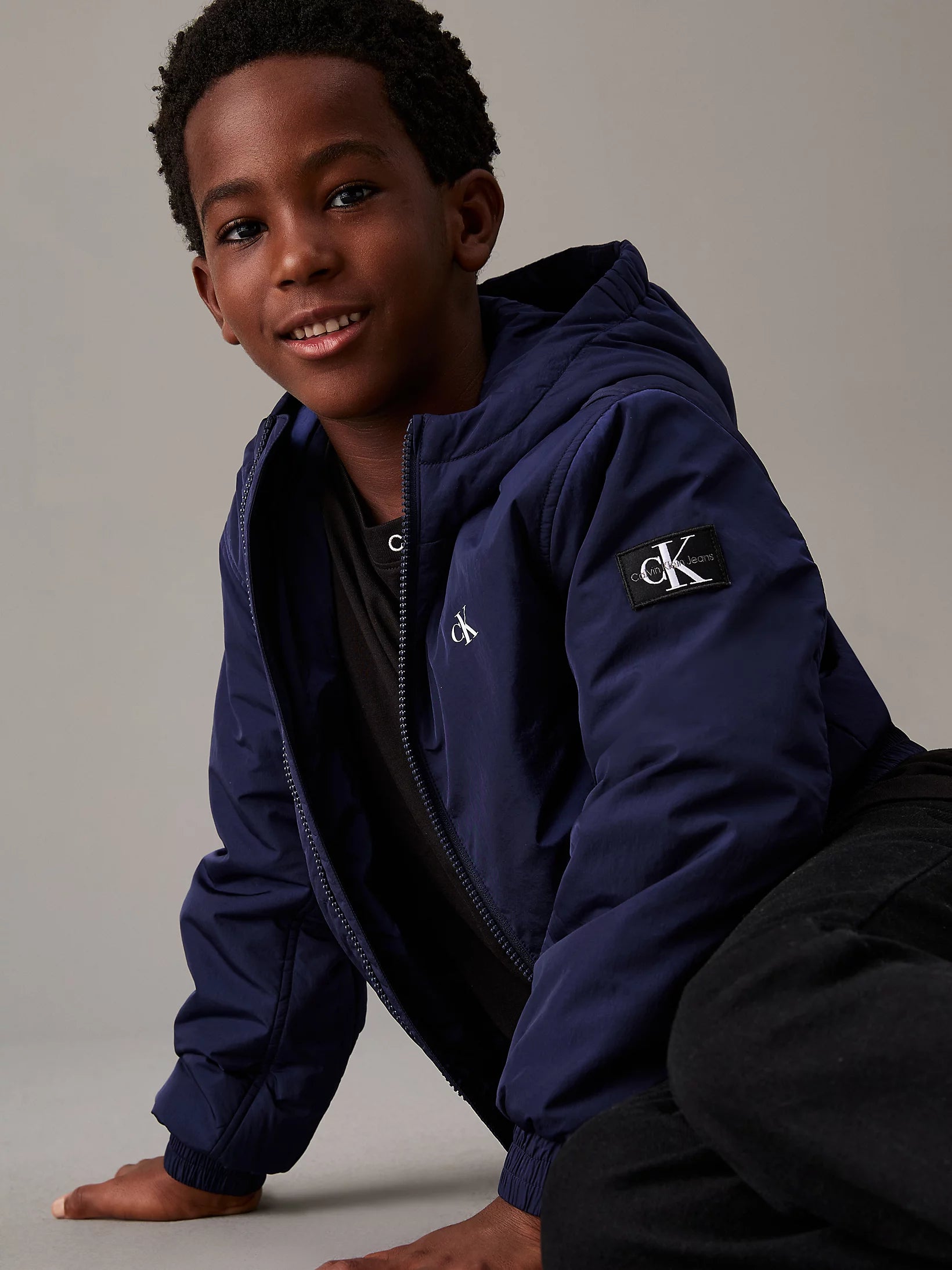 Calvin Klein Kids Padded Harrington Jacket Navy