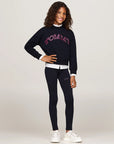 Tommy Hilfiger Varsity Logo Relaxed Sweatshirt Girls Navy