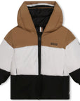 Boss Baby Boys Three Colour Jacket in Black / White / Brown