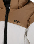 Boss Baby Boys Three Colour Jacket in Black / White / Brown