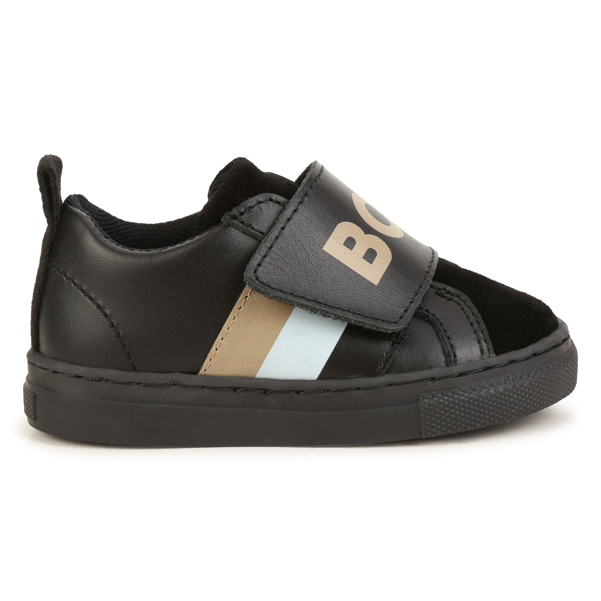 Boss Baby Boys Stripe Sneakers in Black