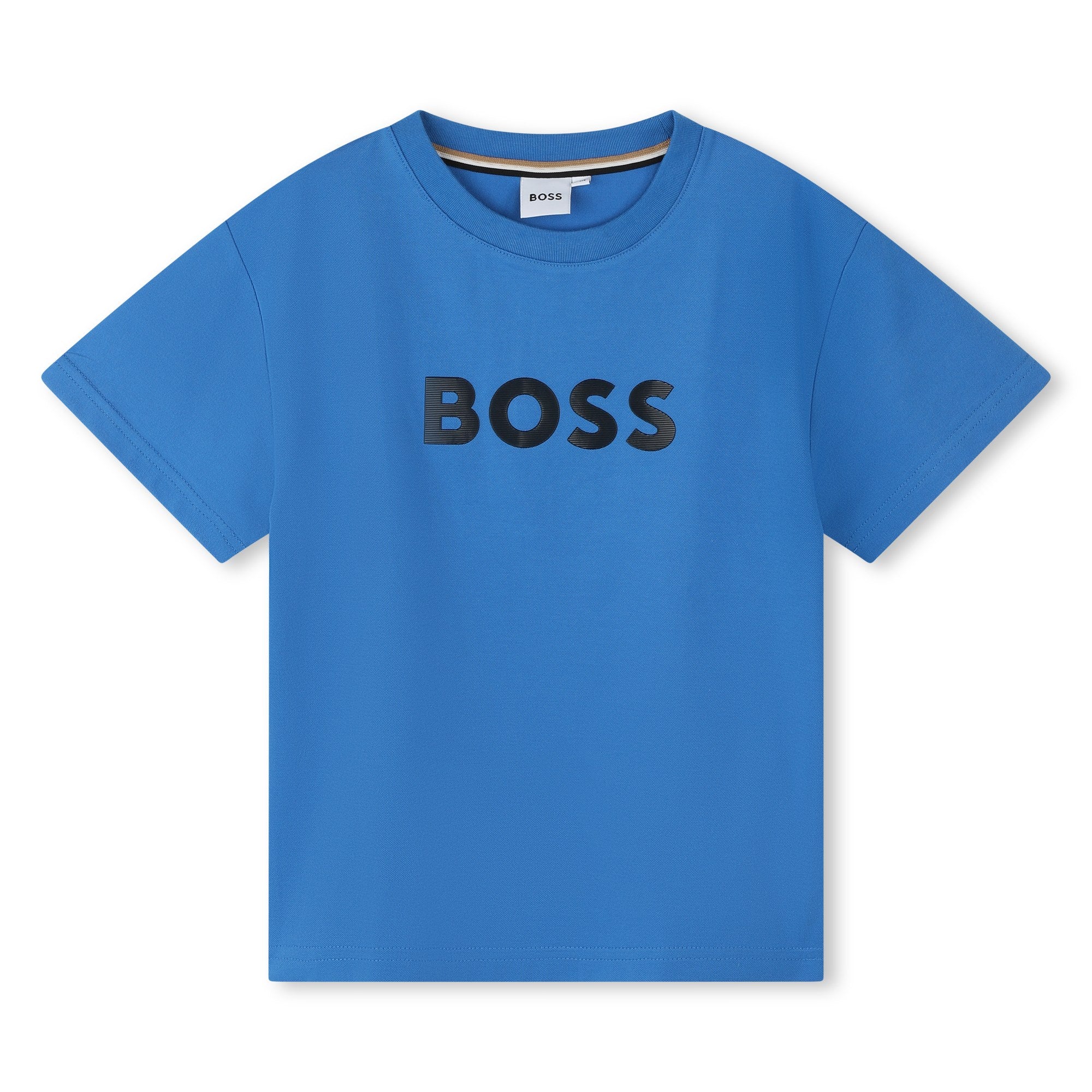 Boss Boys Logo Classic T-shirt in Blue