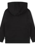 Boss Boys Three Colour Striped Hoodie in Black