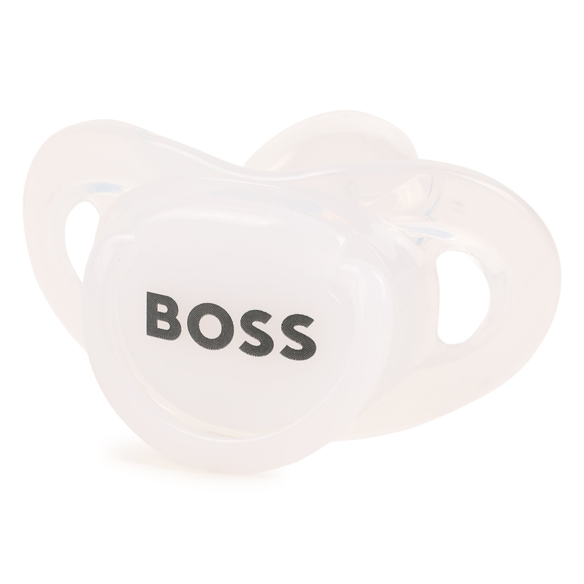 Boss Logo Pacifier in White