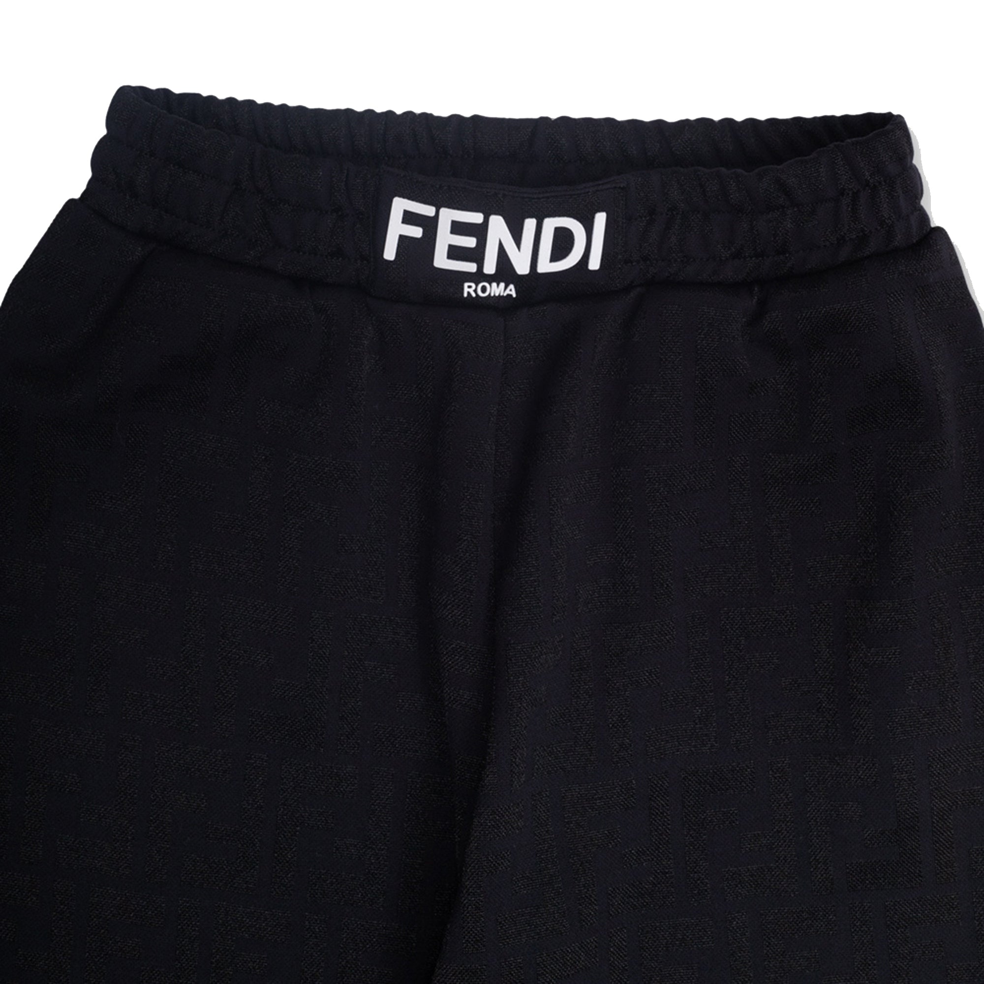 Fendi Boys Sweatpants FF Monogram Black