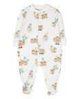 Moschino Baby Unisex Babygrow Set in White / Yellow