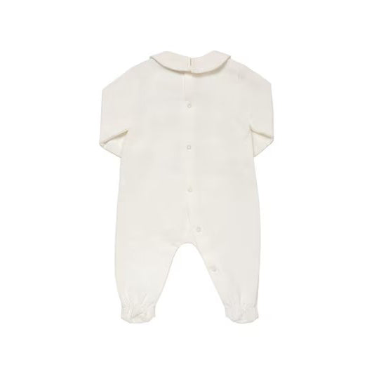 Moschino Baby Unisex Babygrow and Bib Set in White