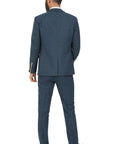 Marc Darcy Mens Slim Fit Dion Check Suit Navy