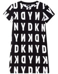 DKNY Girls Black Logo Dress Set