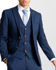 Marc Darcy Mens Max Royal 3pc Suit Blue