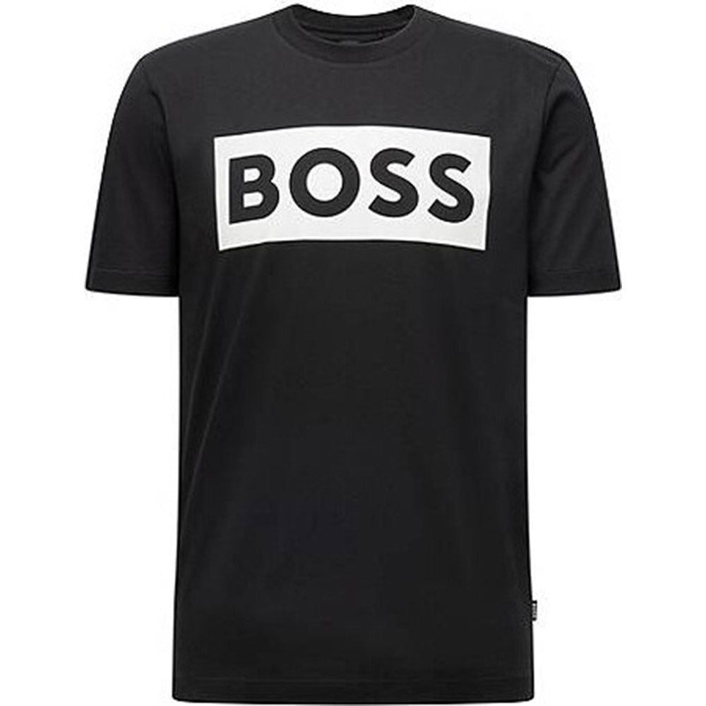 Hugo Boss Mens Mercerised Cotton T-shirt Black — Maison Threads