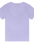 Versace Girls Medusa Embroidered Logo T Shirt Purple