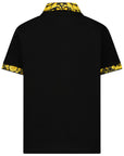 Versace Boys Barocco Polo Shirt Black