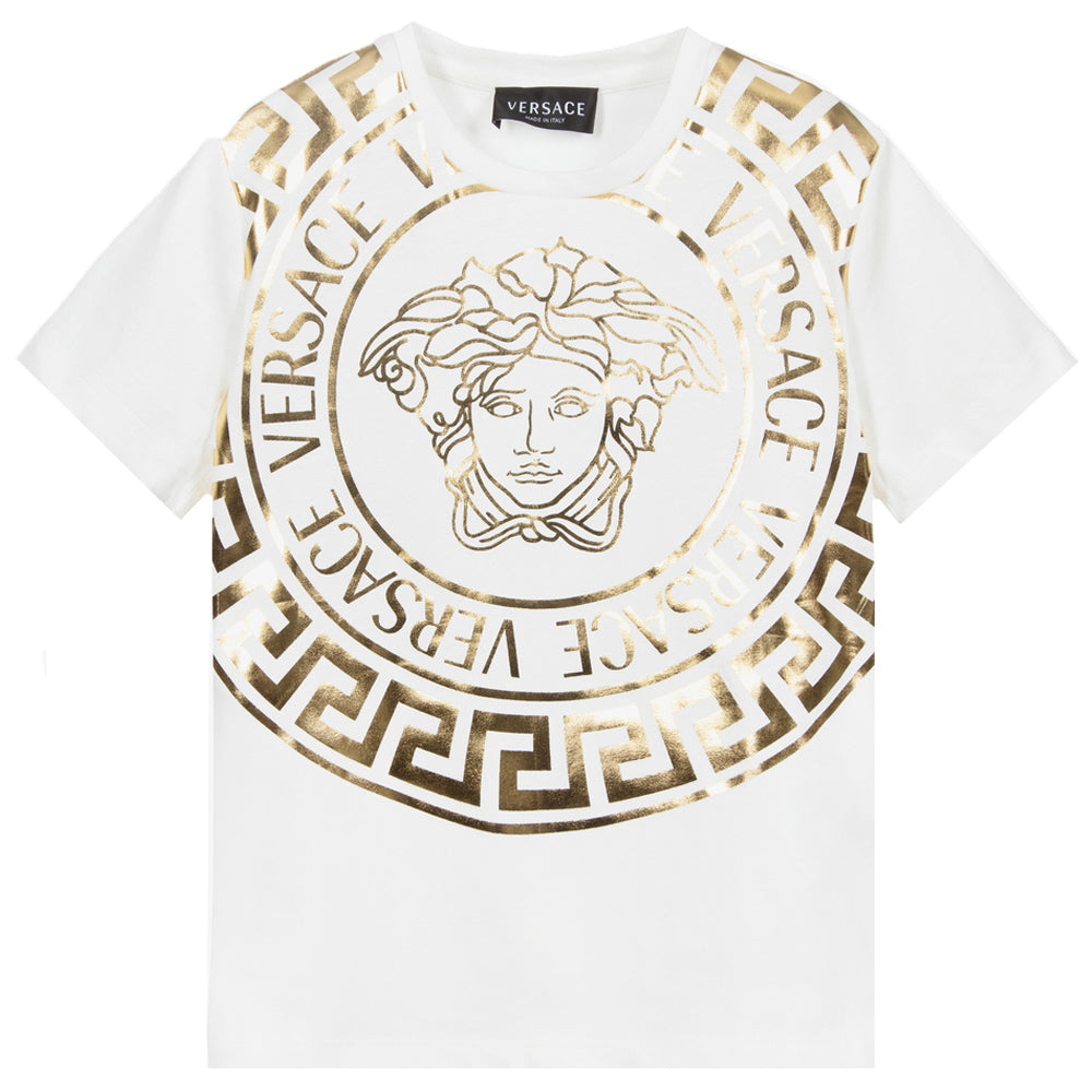 Versace Kids Unisex Medusa T-shirt White – Maison Threads