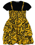 Versace Teen Girls Cotton Dress Gold