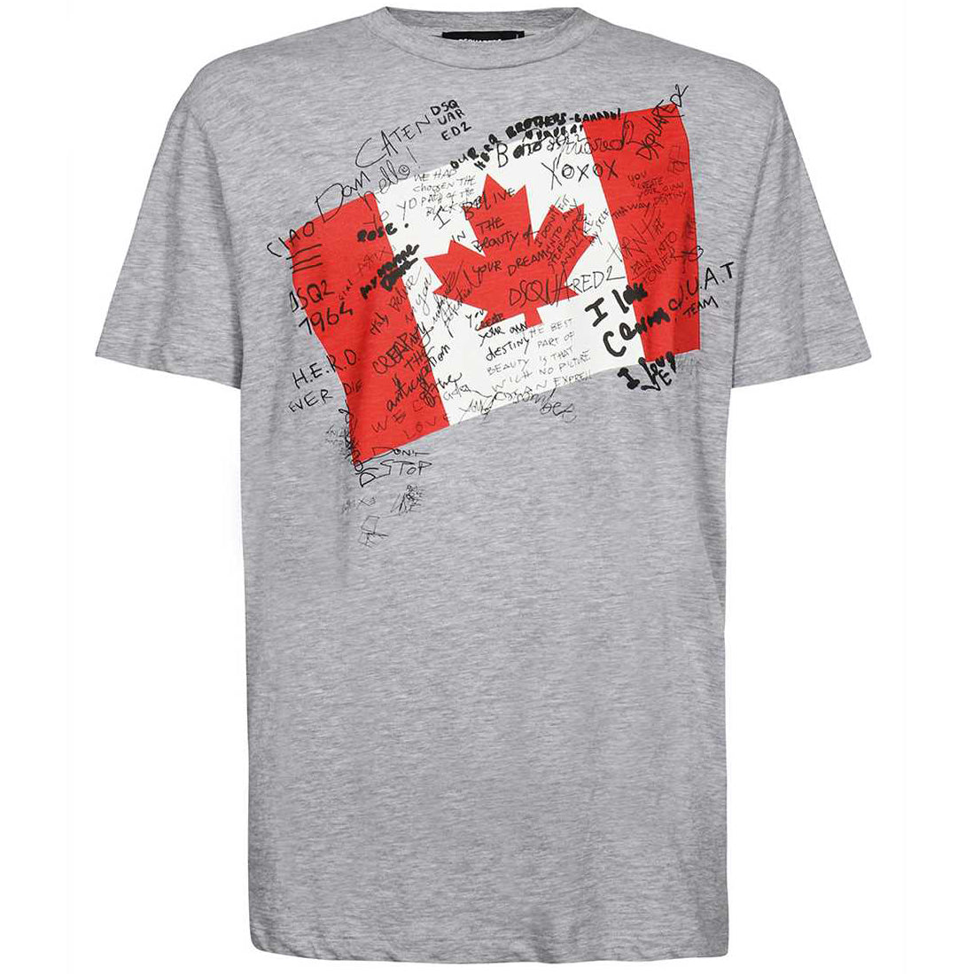 Dsquared2 Men&#39;s Canadian Graphic Print T-Shirt Grey