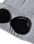 C.P Company Kids Goggle Lens Beanie Hat Grey