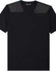 Neil Barrett Men's Leather Patch T-Shirt Black