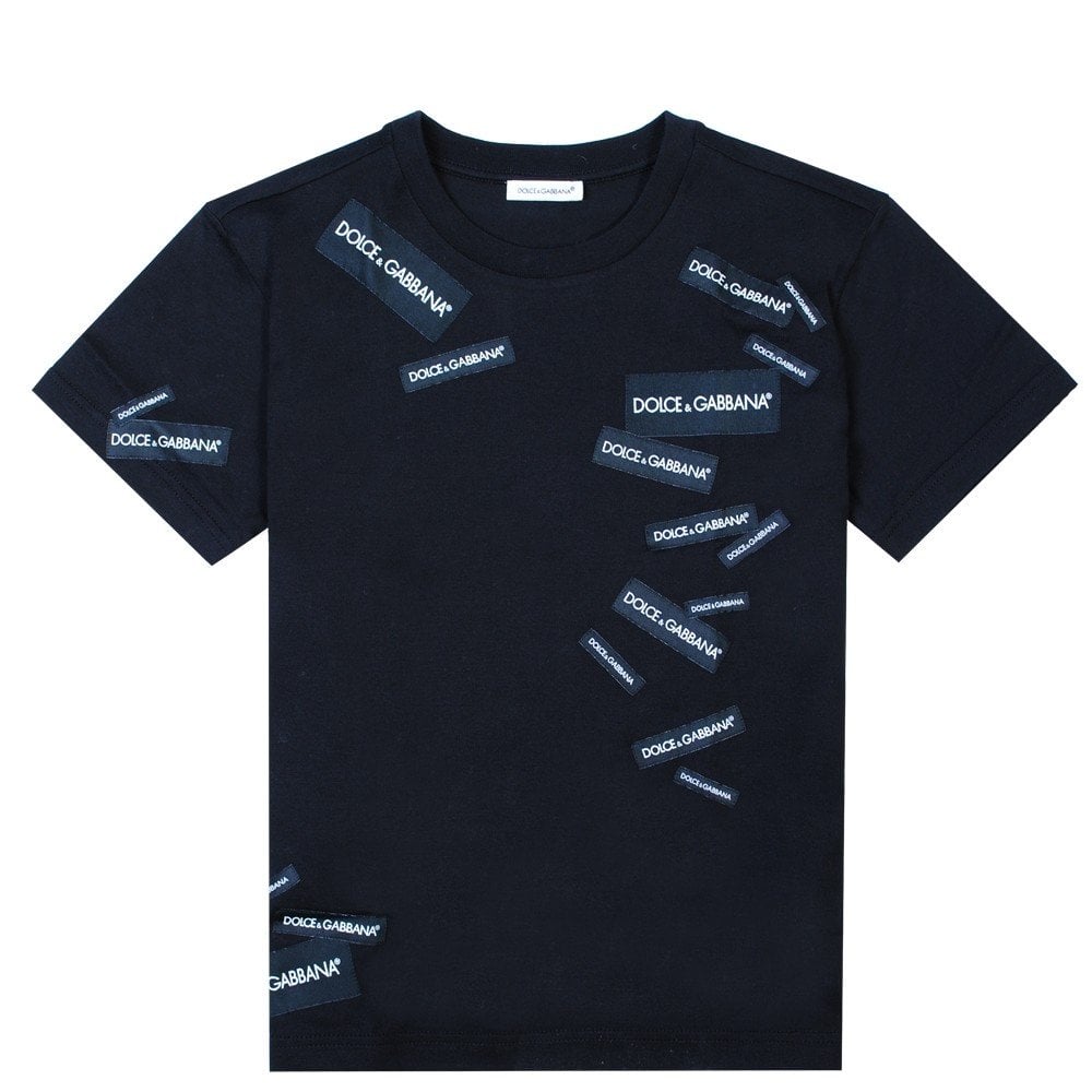 Dolce &amp; Gabbana Boys Labelled T-Shirt Black