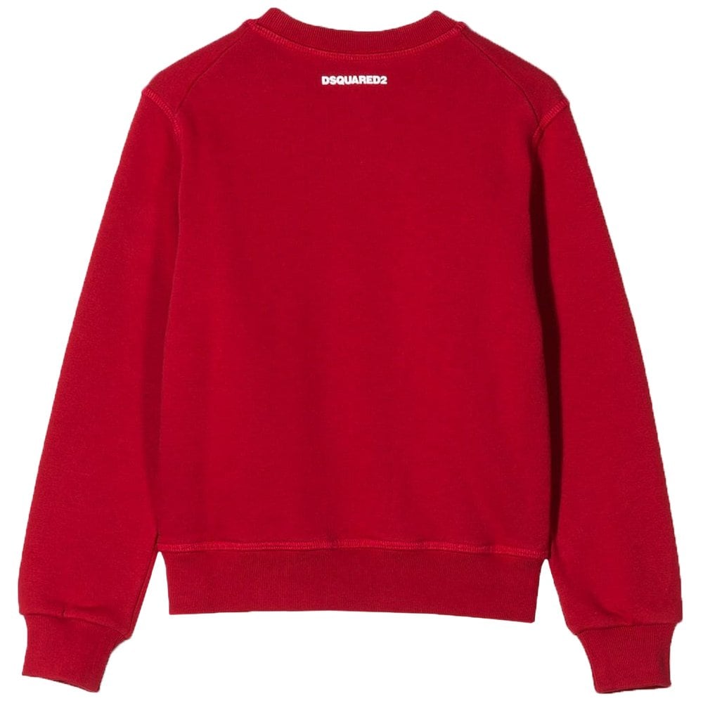 DSquared2 Boys Maple Leaf D2 Sweatshirt Red