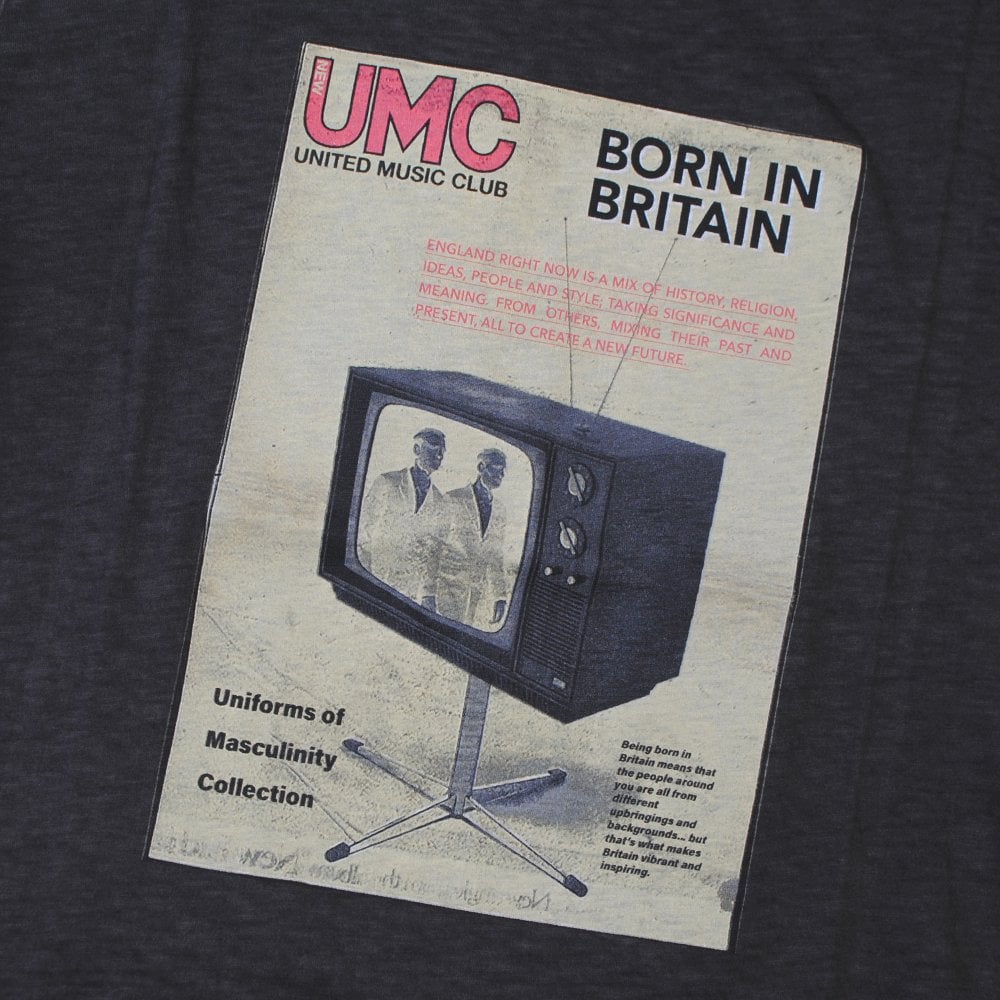 Neil Barrett Men&#39;s &#39;UMC&#39; Graphic Print T-Shirt Grey