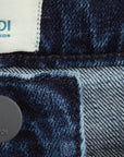 Fendi Boys Classic Logo Denim Jeans Blue