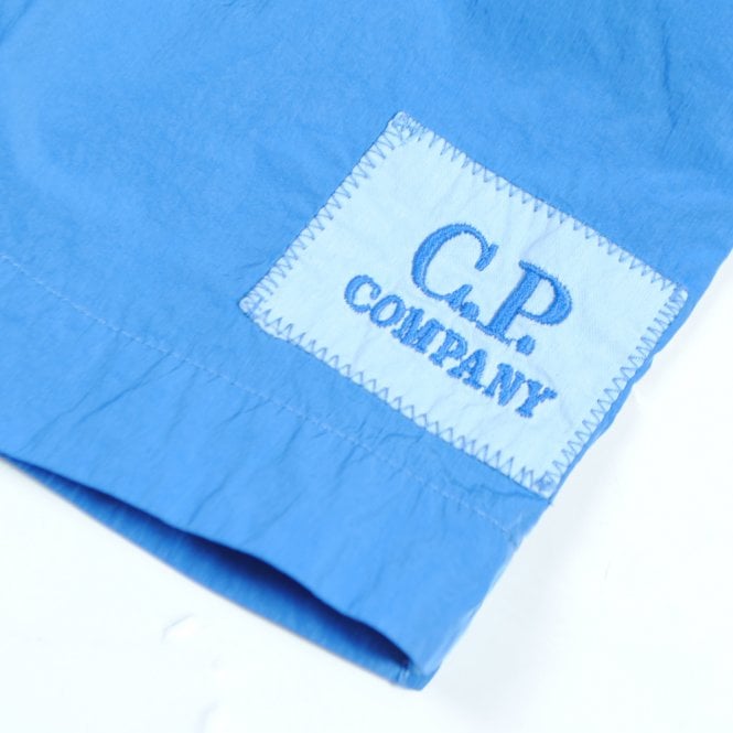 C.P Company Boys Logo Patch Swimshorts Blue