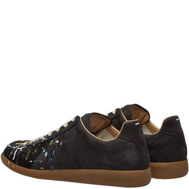 Maison Margiela Men&#39;s Painted Sneakers Brown